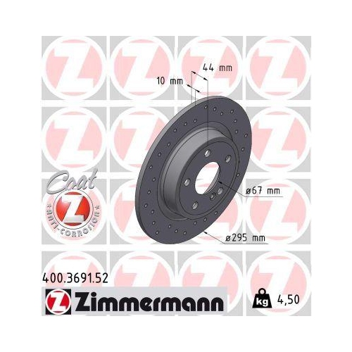 ZIMMERMANN Bremsscheibe SPORT Z 400.3691.52