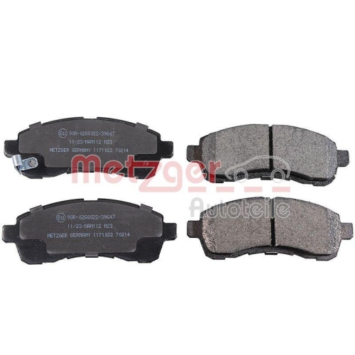 METZGER AUTOTEILE Bremsbelagsatz, Scheibenbremse