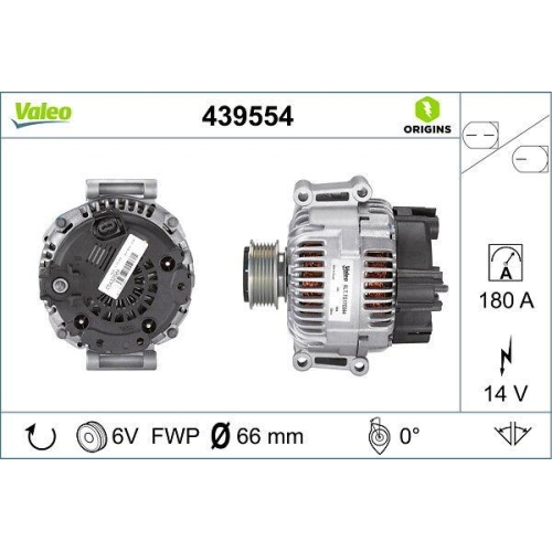 VALEO Generator VALEO ORIGINS - NEW O.E. TECHNOLOGIE 439554