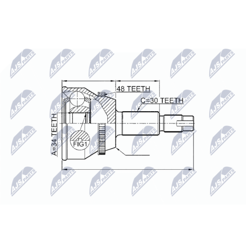 NTY Gelenksatz, Antriebswelle NPZ-TY-073