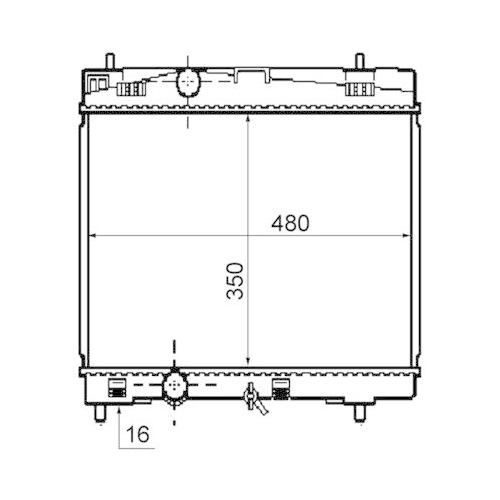 MAHLE Kühler, Motorkühlung BEHR CR 1860 000S