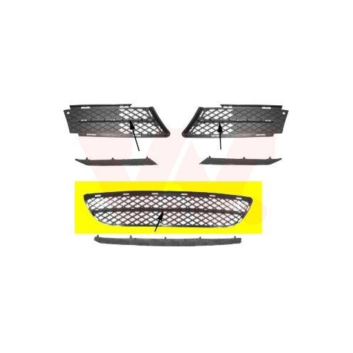 VAN WEZEL L&uuml;ftungsgitter, Sto&szlig;f&auml;nger ** Equipart ** 0657599