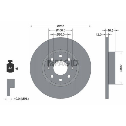 PAGID Bremsscheibe 54646NC