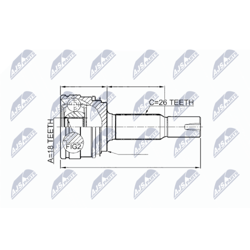 NTY Gelenksatz, Antriebswelle NPZ-TY-085