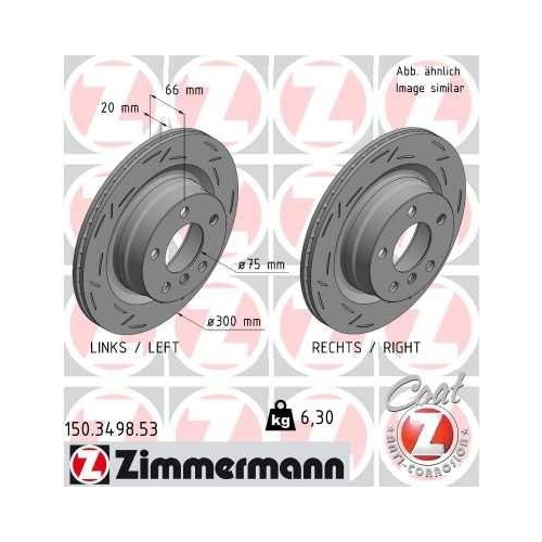 ZIMMERMANN Bremsscheibe BLACK Z 150.3498.53
