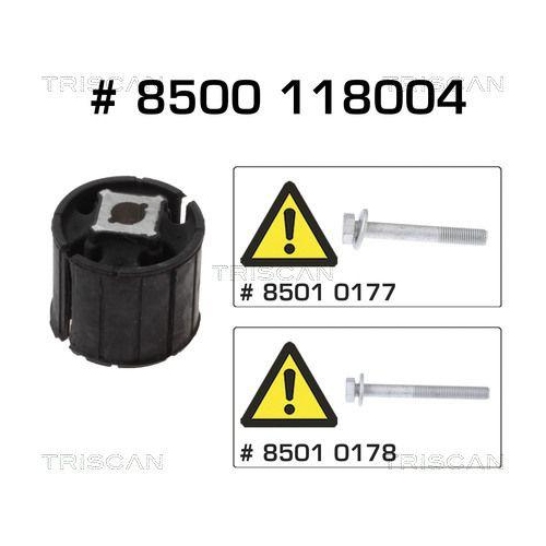 TRISCAN Lagerung, Achskörper 8500 118004
