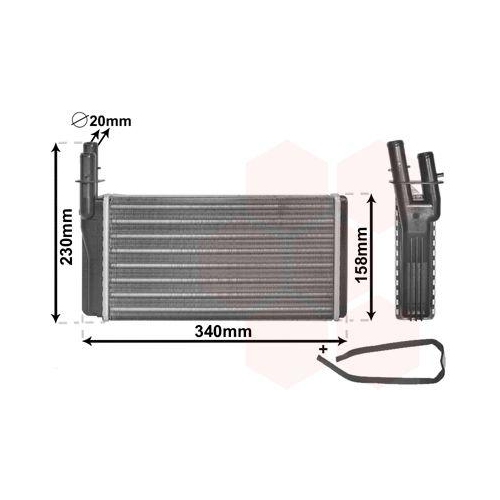 VAN WEZEL W&auml;rmetauscher, Innenraumheizung 73006074