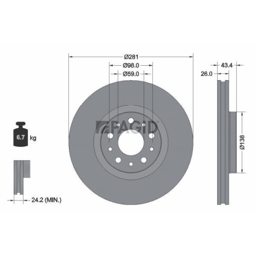 PAGID Bremsscheibe 56048NC