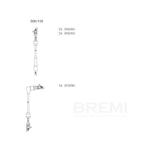 BREMI Z&uuml;ndleitungssatz 300/110