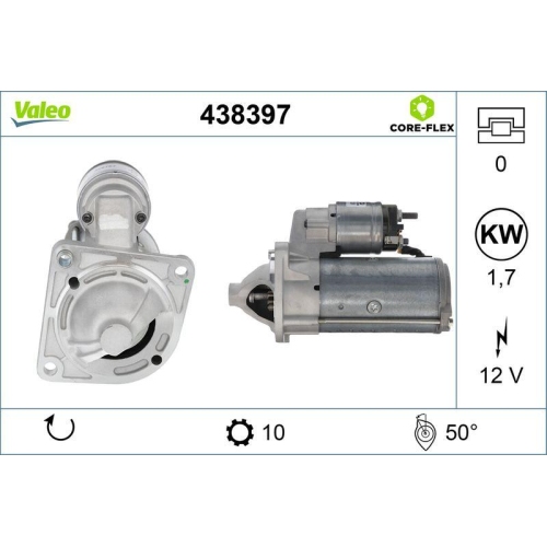 VALEO Starter VALEO CORE-FLEX 438397