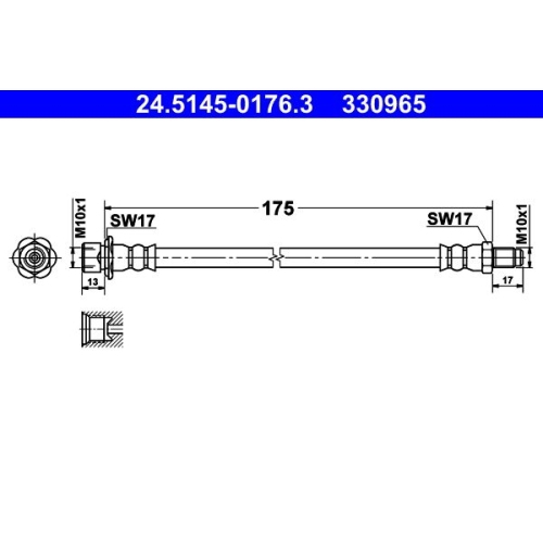 ATE Bremsschlauch 24.5145-0176.3