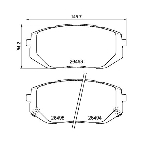 HELLA Bremsbelagsatz, Scheibenbremse 8DB 355 043-641