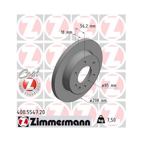 ZIMMERMANN Bremsscheibe COAT Z 400.5547.20