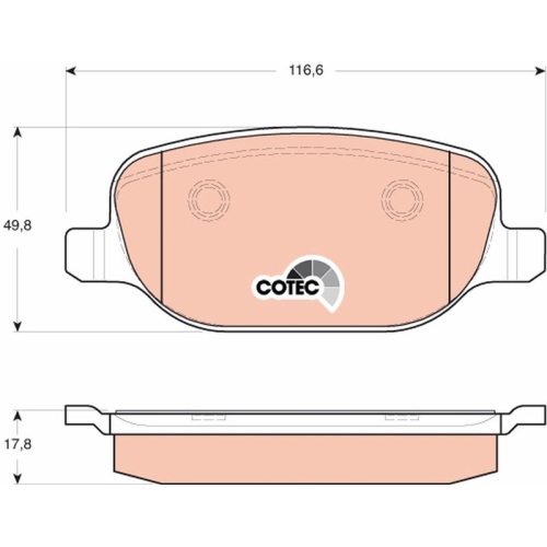 TRW Bremsbelagsatz, Scheibenbremse COTEC GDB1649