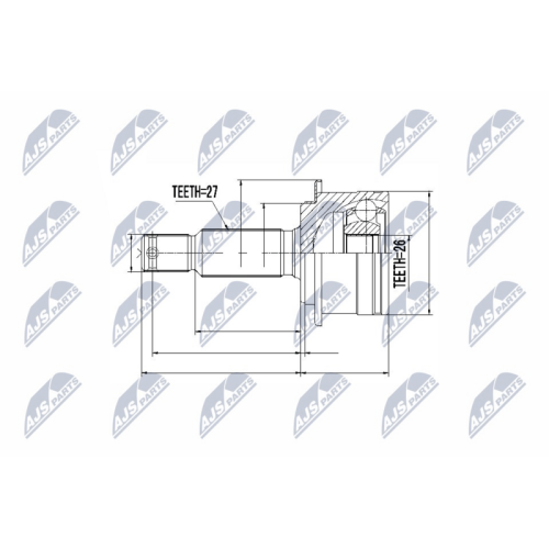 NTY Gelenksatz, Antriebswelle NPZ-MS-060
