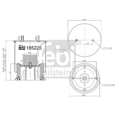 FEBI BILSTEIN Federbalg, Luftfederung 185225