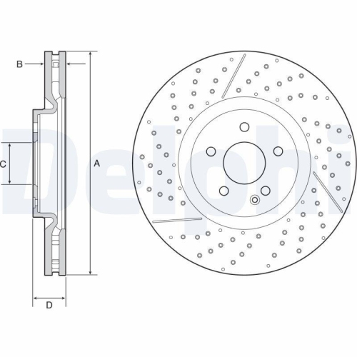 DELPHI Bremsscheibe BG9229C