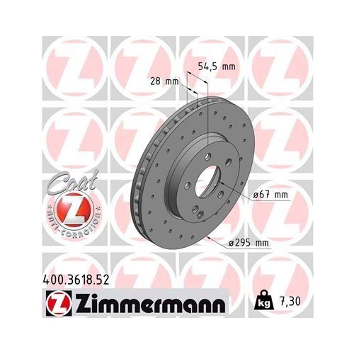 ZIMMERMANN Bremsscheibe SPORT Z 400.3618.52