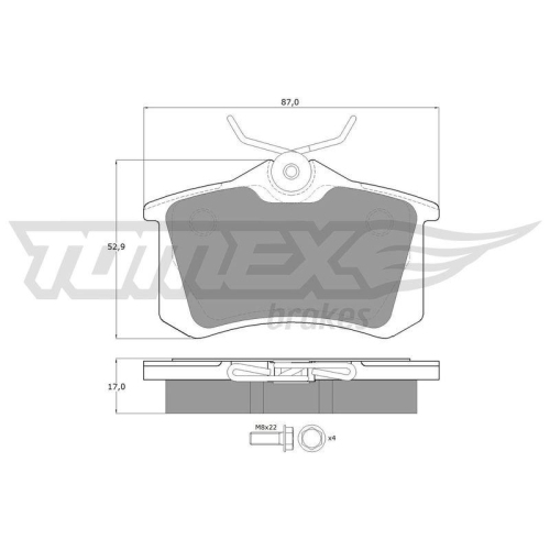 TOMEX Brakes Bremsbelagsatz, Scheibenbremse TX 10-781