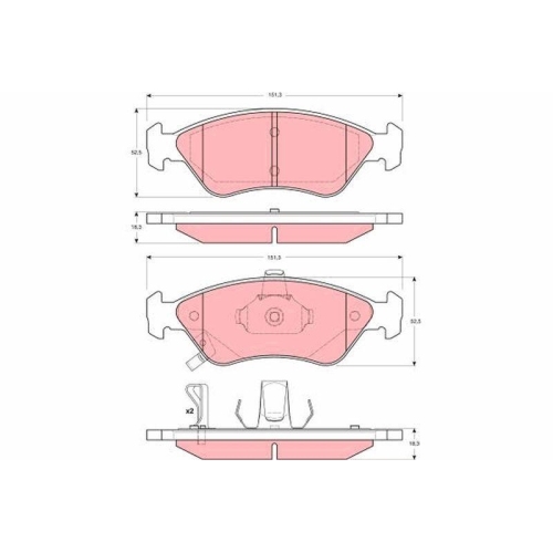 TRW Bremsbelagsatz, Scheibenbremse GDB3173