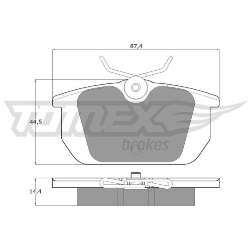 TOMEX Brakes Bremsbelagsatz, Scheibenbremse TX 12-01