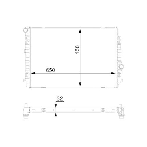 MAHLE Kühler, Motorkühlung BEHR CR 1593 000S