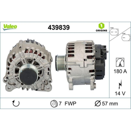 VALEO Generator VALEO ORIGINS - NEW O.E. TECHNOLOGIE 439839
