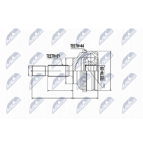 NTY Gelenksatz, Antriebswelle NPZ-RE-043