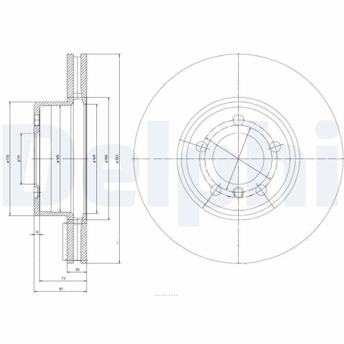 DELPHI Bremsscheibe BG9786