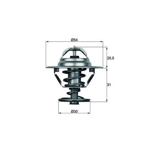 MAHLE Thermostat, K&uuml;hlmittel BEHR TX 10 76D