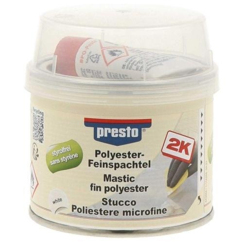 Presto 2K Polyester Feinspachtel styrolfrei 250g Metall Holz Beton Hochelastisch