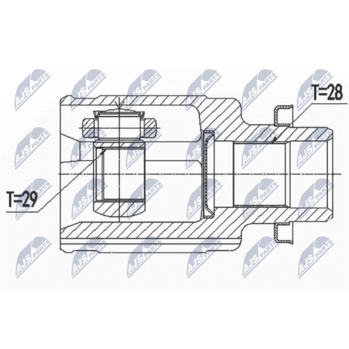 NTY Gelenksatz, Antriebswelle NPW-SU-036