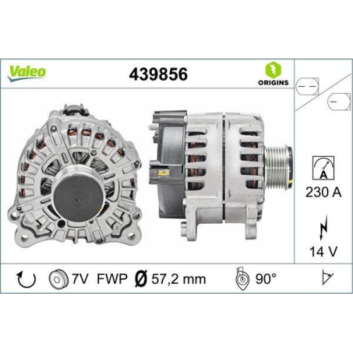 VALEO Generator VALEO ORIGINS - NEW O.E. TECHNOLOGIE 439856