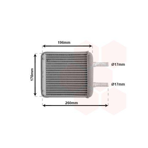 VAN WEZEL W&auml;rmetauscher, Innenraumheizung 82006216