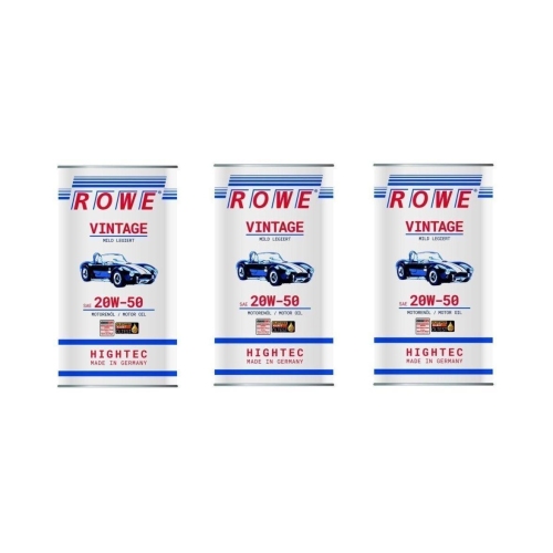20W 50 Motoröl ROWE VINTAGE SAE 20W50 Oldtimer Youngtimer Öl API SF CD 15 Liter