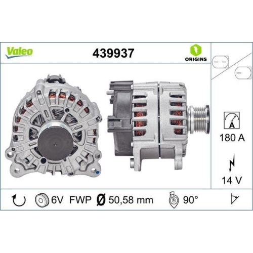 VALEO Generator VALEO ORIGINS - NEW O.E. TECHNOLOGIE 439937