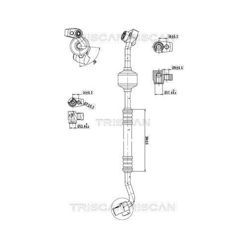 TRISCAN Hochdruck-/Niederdruckleitung, Klimaanlage 9010 16024