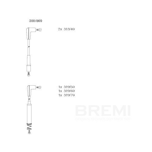 BREMI Z&uuml;ndleitungssatz 300/869
