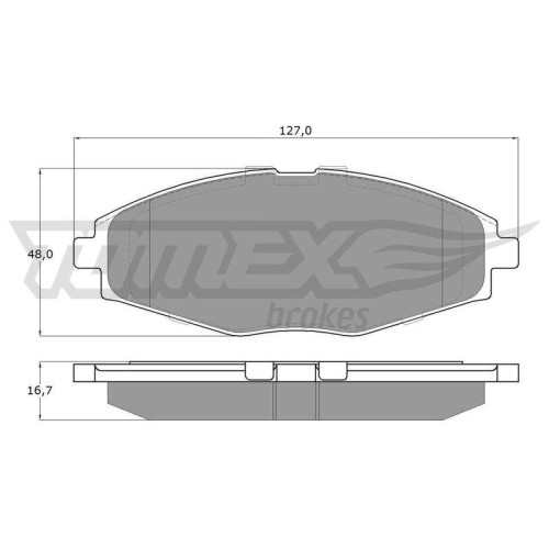 TOMEX Brakes Bremsbelagsatz, Scheibenbremse TX 10-80