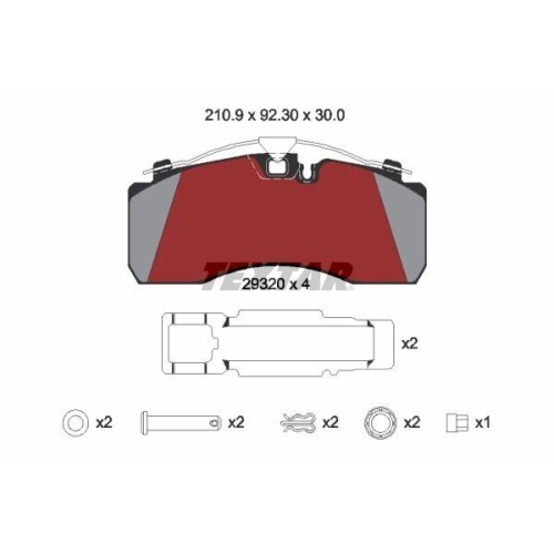 TEXTAR Bremsbelagsatz, Scheibenbremse 2932001