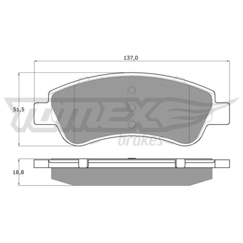 TOMEX Brakes Bremsbelagsatz, Scheibenbremse TX 14-64
