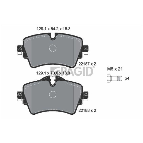 PAGID Bremsbelagsatz, Scheibenbremse T2410N