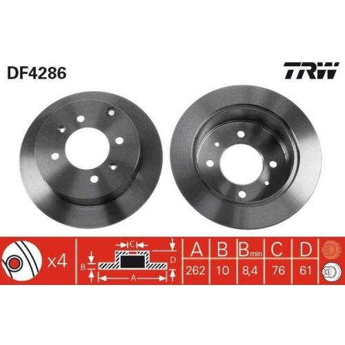 TRW Bremsscheibe DF4286