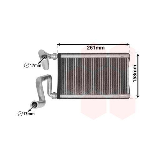 VAN WEZEL W&auml;rmetauscher, Innenraumheizung 25006294