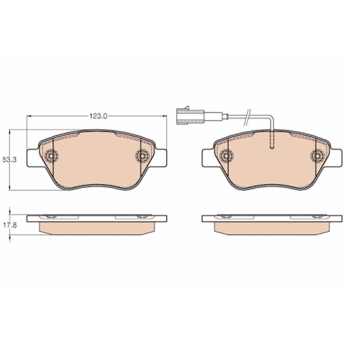 TRW Bremsbelagsatz, Scheibenbremse COTEC GDB1654
