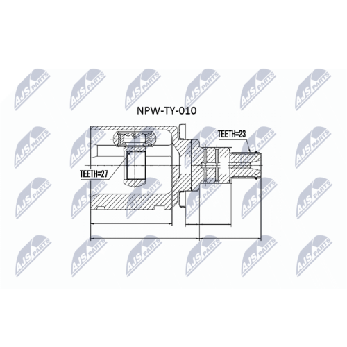 NTY Gelenksatz, Antriebswelle NPW-TY-010