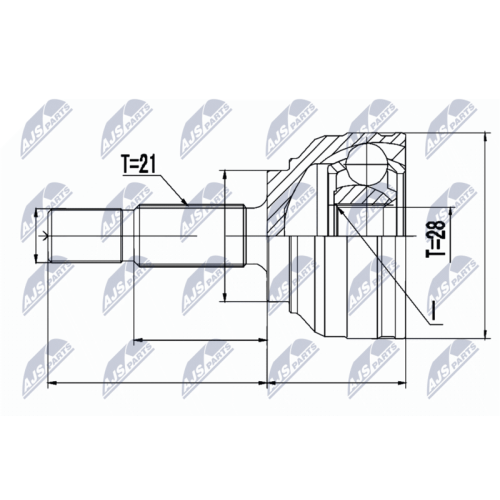 NTY Gelenksatz, Antriebswelle NPZ-RE-054