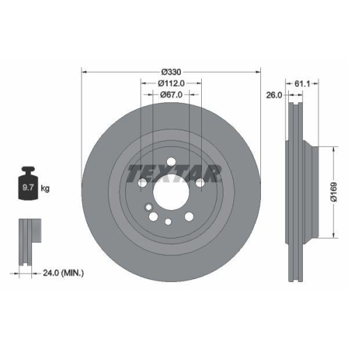 TEXTAR Bremsscheibe PRO 92278303