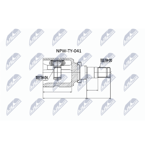 NTY Gelenksatz, Antriebswelle NPW-TY-041