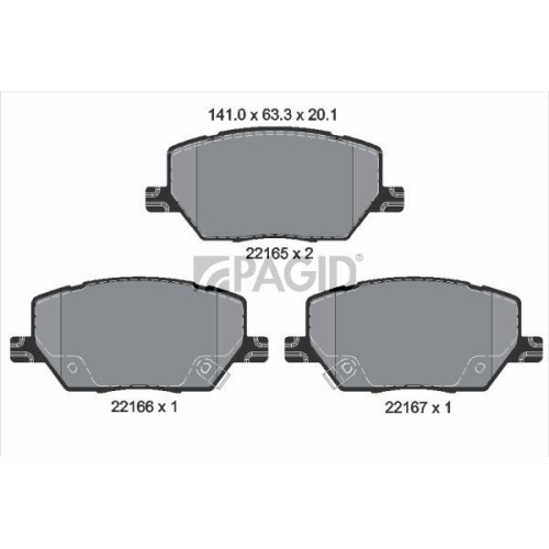 PAGID Bremsbelagsatz, Scheibenbremse T2447N